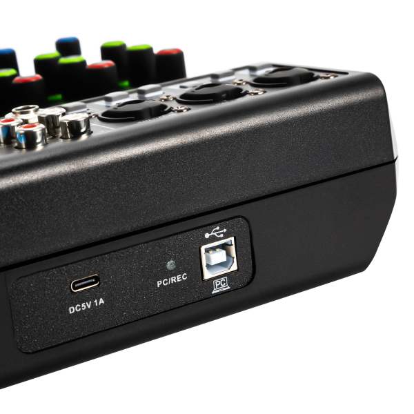 Table De Mixage Audio UMISU 5 Canaux - USB Alimentation Fantôme 48V - Pour Micro, Instrument, Live - Compacte 20.5cm