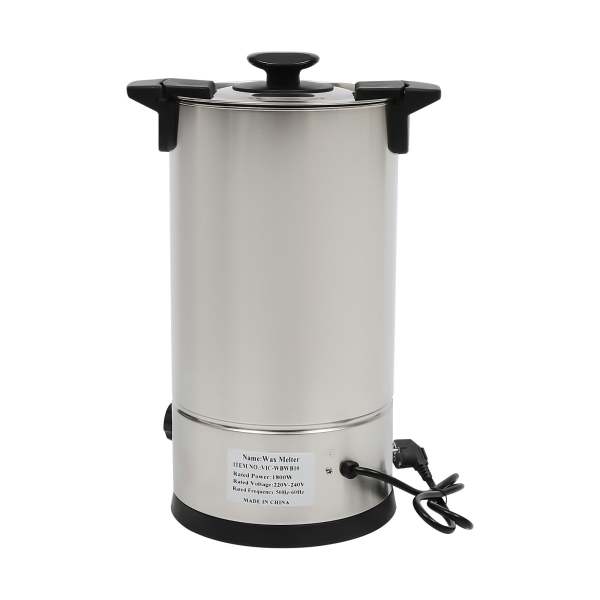 Fondeur de cire pour la fabrication de bougies, pot chauffant électrique en acier inoxydable pour paraffine et cire de soja, idéal pour les salons de beauté et un usage domestique, capacité de Fondeur de cire pour la fabrication de bougies, pot chauffant électrique en acier inoxydable pour paraffine et cire de soja, idéal pour les salons de beauté et un usage domestique, capacité de