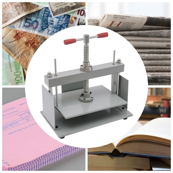 Presse à reliure en acier A4 - Pour machine manuelle - Papier plat - Forme aplatie - Avec barre d'équilibre - 150 mm
